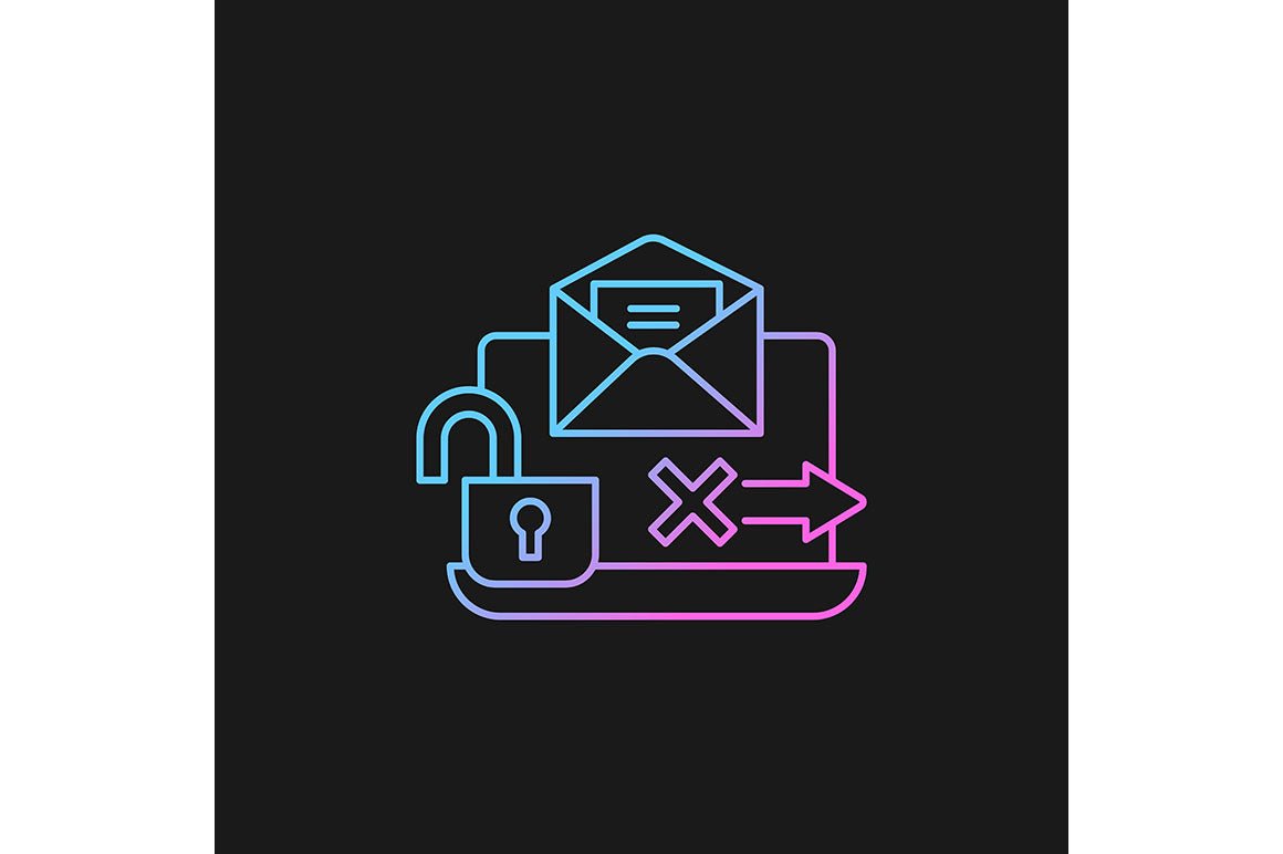 Sensitive information types gradient icons set for dark and light mode