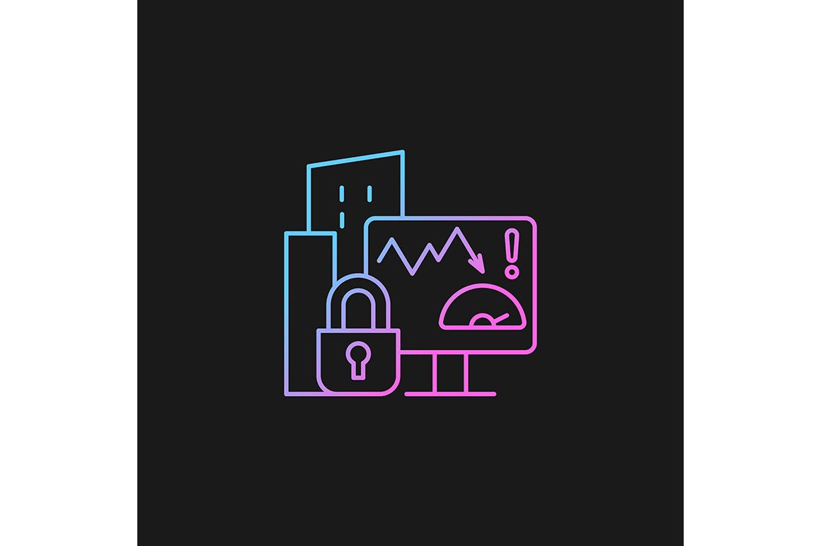 Sensitive information types gradient icons set for dark and light mode