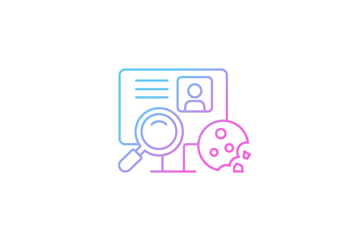 Sensitive information types gradient icons set for dark and light mode