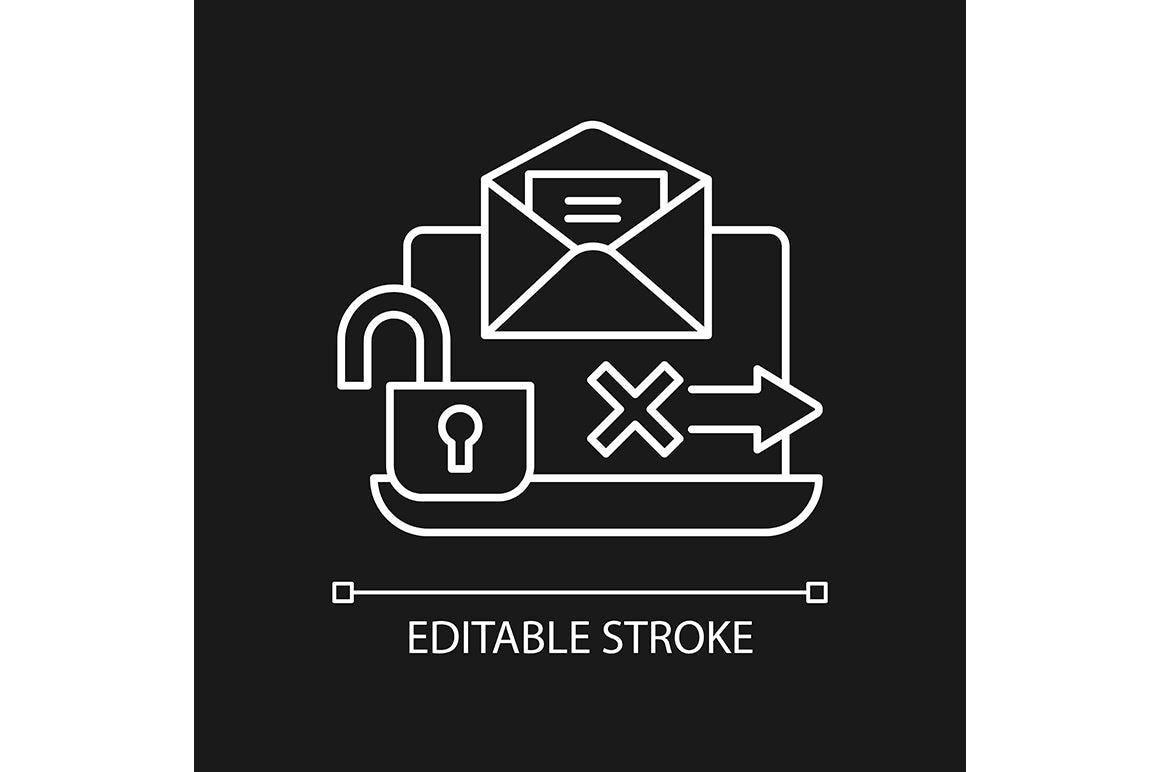 Sensitive information types linear icons set for dark and light mode