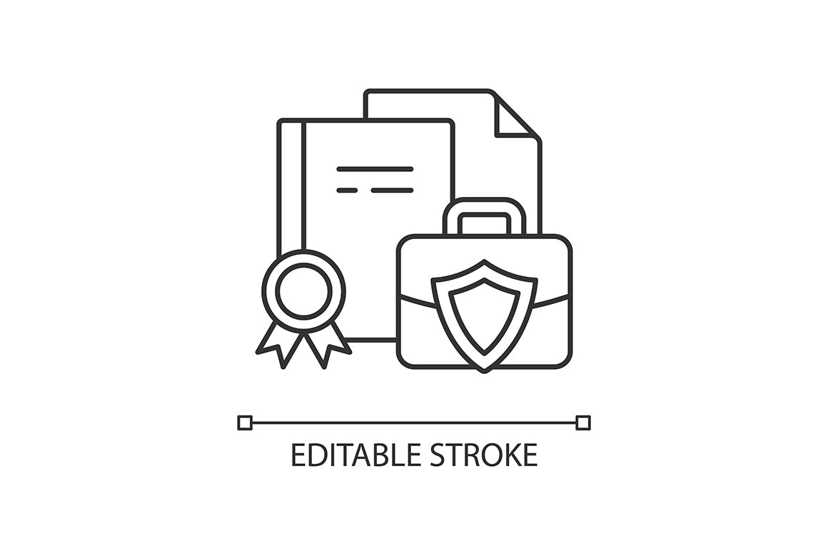 Sensitive information types linear icons set for dark and light mode