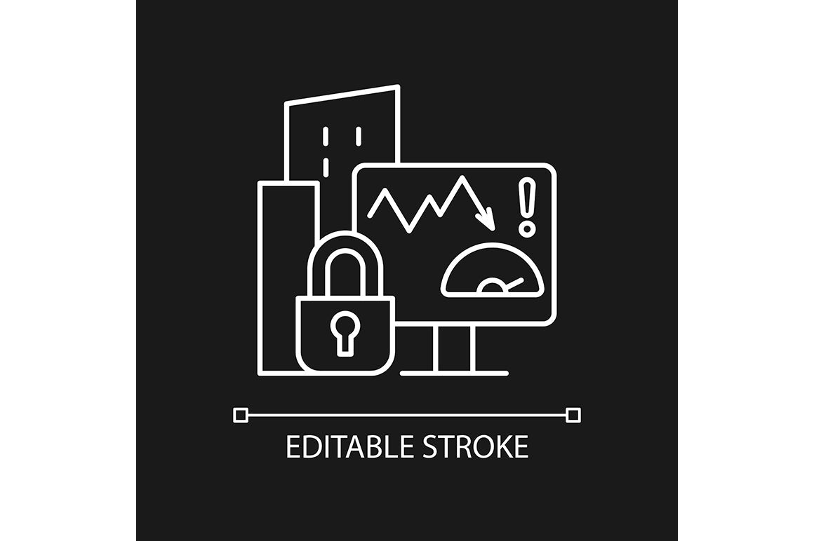 Sensitive information types linear icons set for dark and light mode
