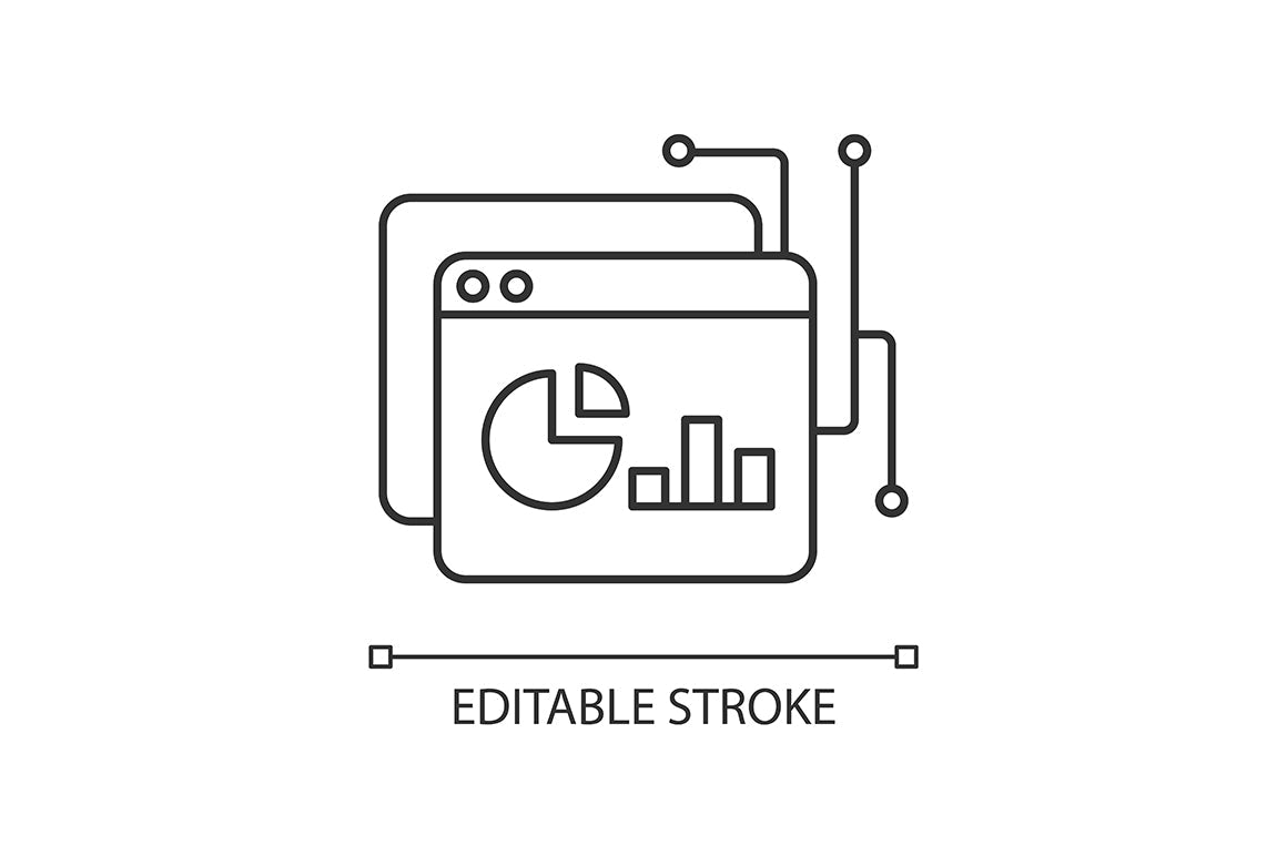 Sensitive information types linear icons set for dark and light mode