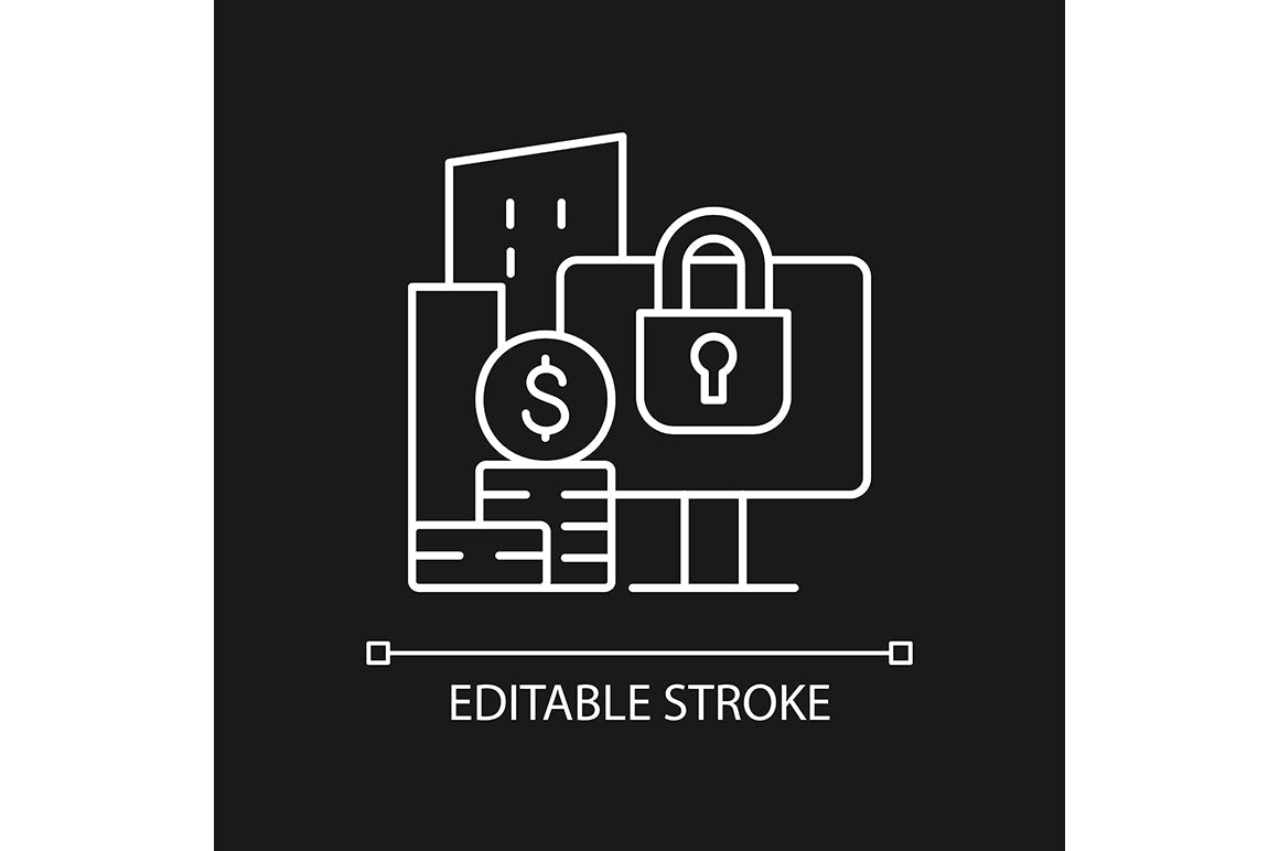 Sensitive information types linear icons set for dark and light mode