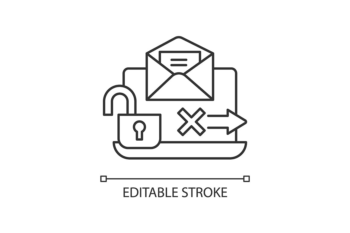 Sensitive information types linear icons set for dark and light mode