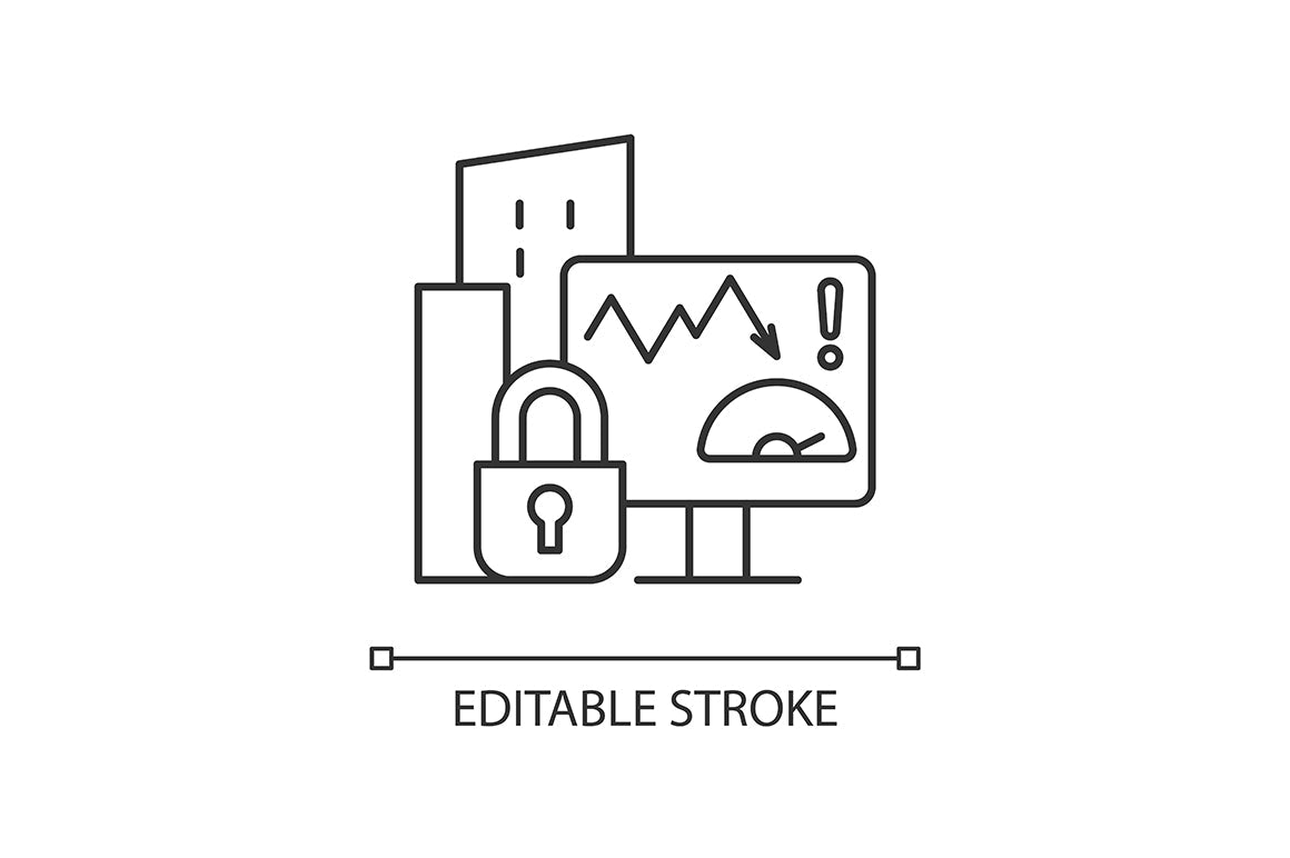 Sensitive information types linear icons set for dark and light mode