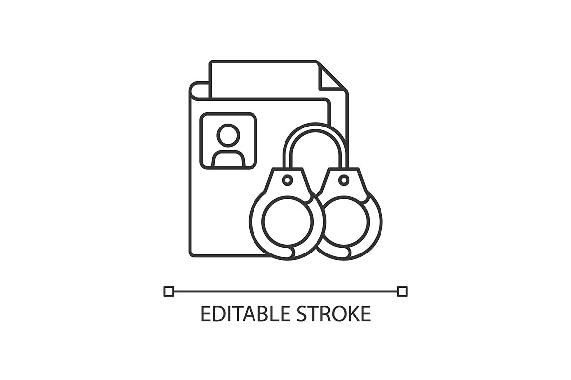 Sensitive information types linear icons set for dark and light mode