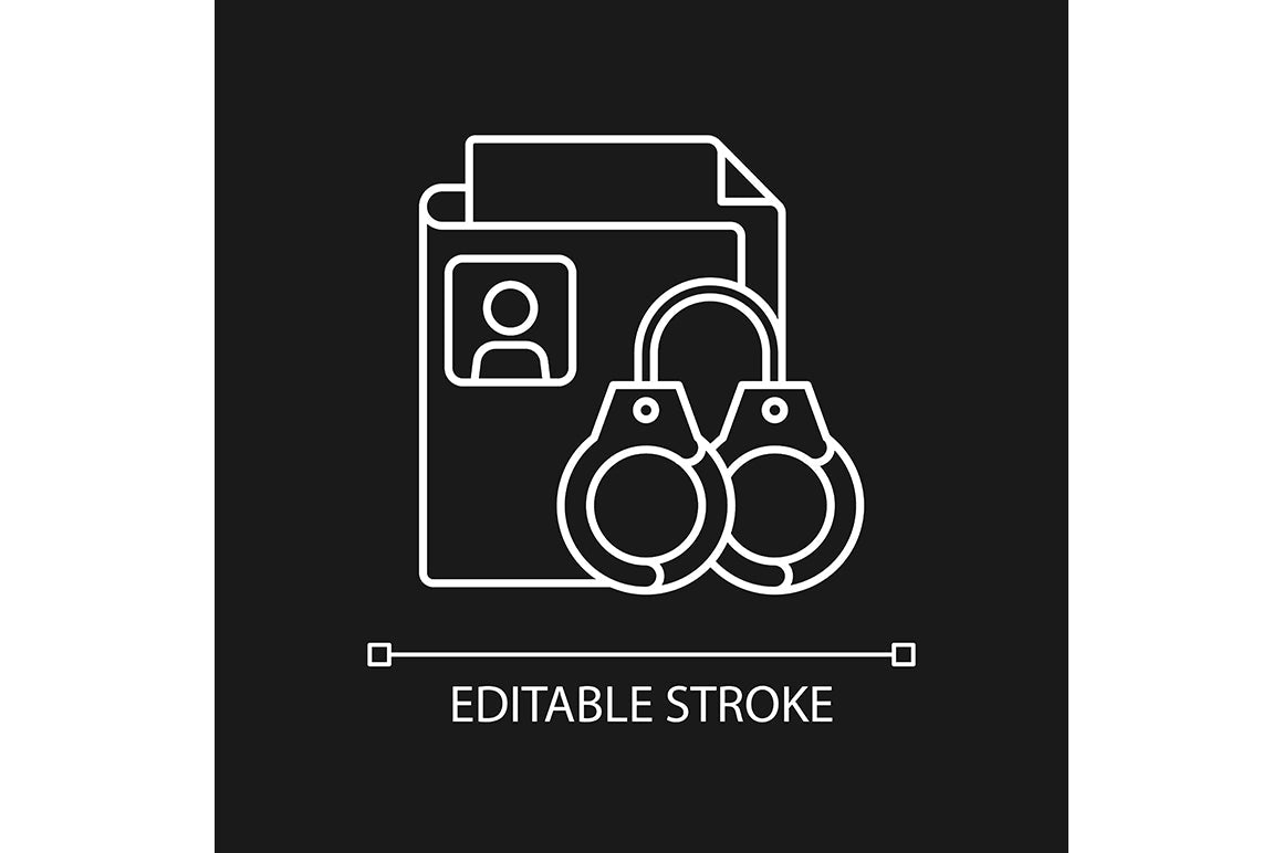 Sensitive information types linear icons set for dark and light mode