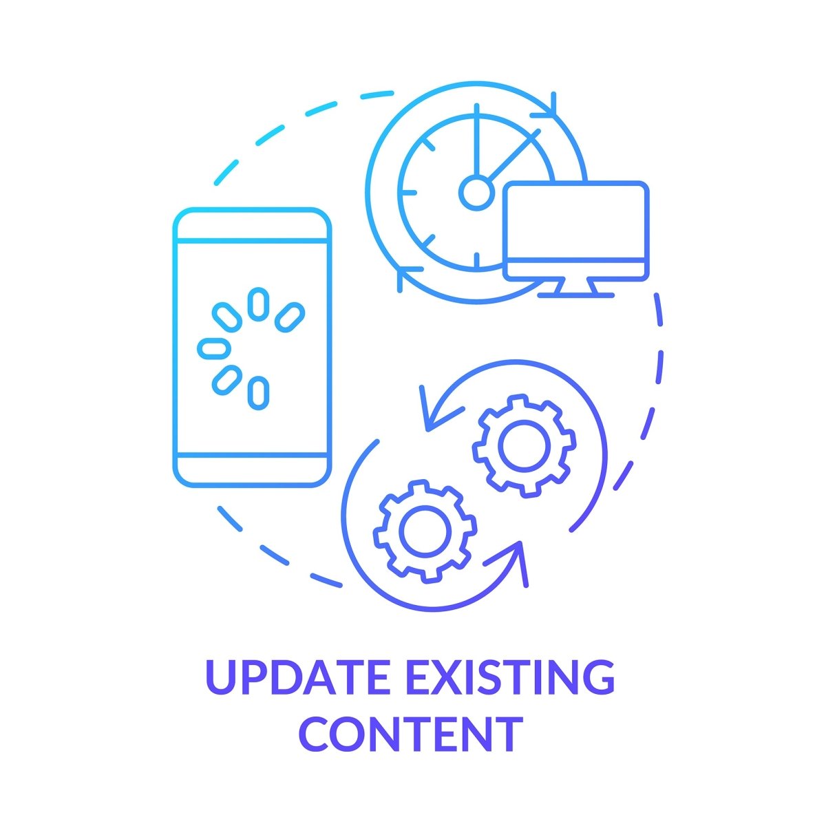 SEO optimization concept icons bundle
