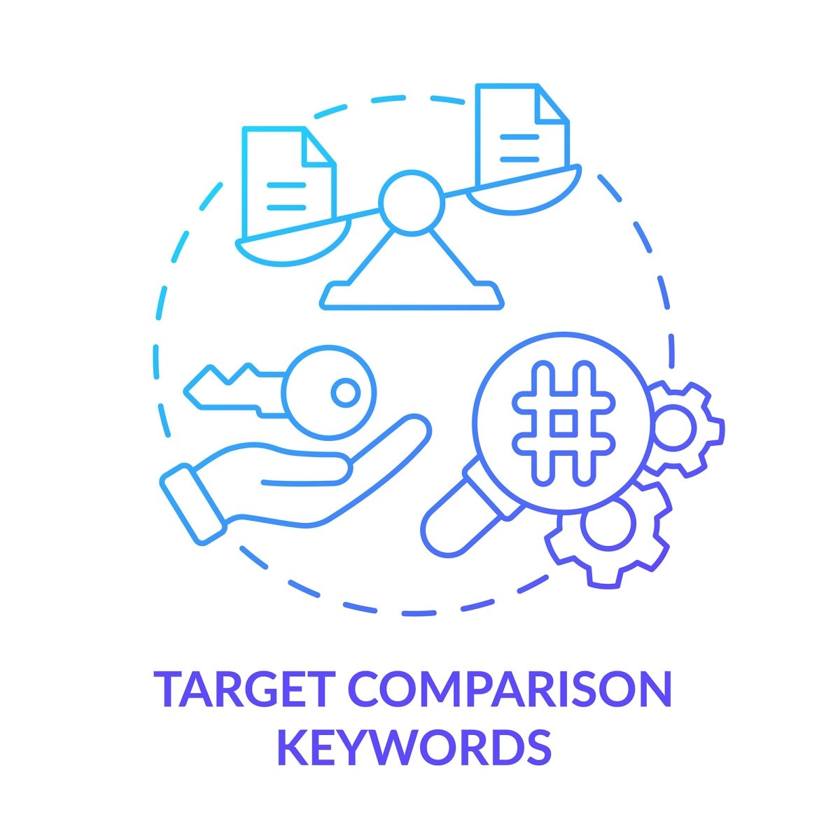SEO optimization concept icons bundle