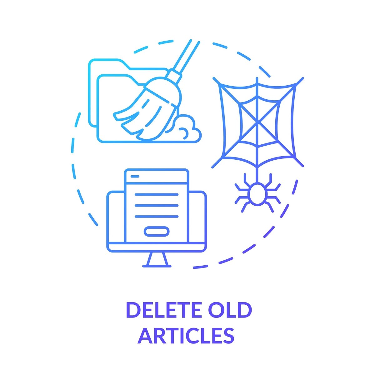 SEO optimization concept icons bundle