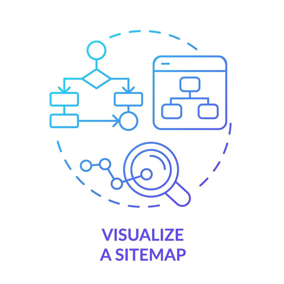 SEO optimization concept icons bundle