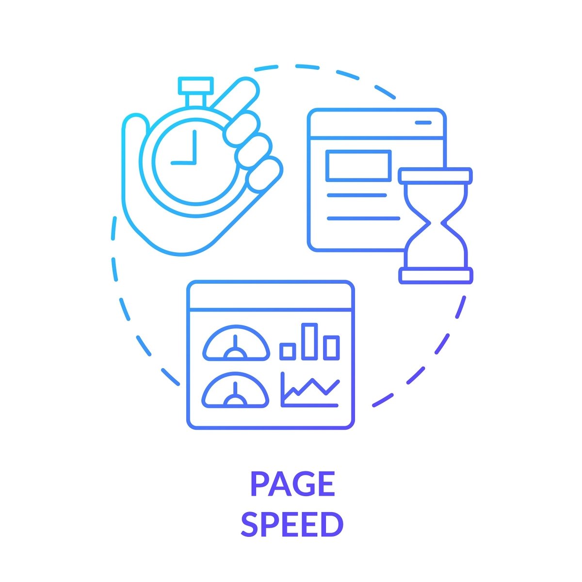 SEO optimization concept icons bundle