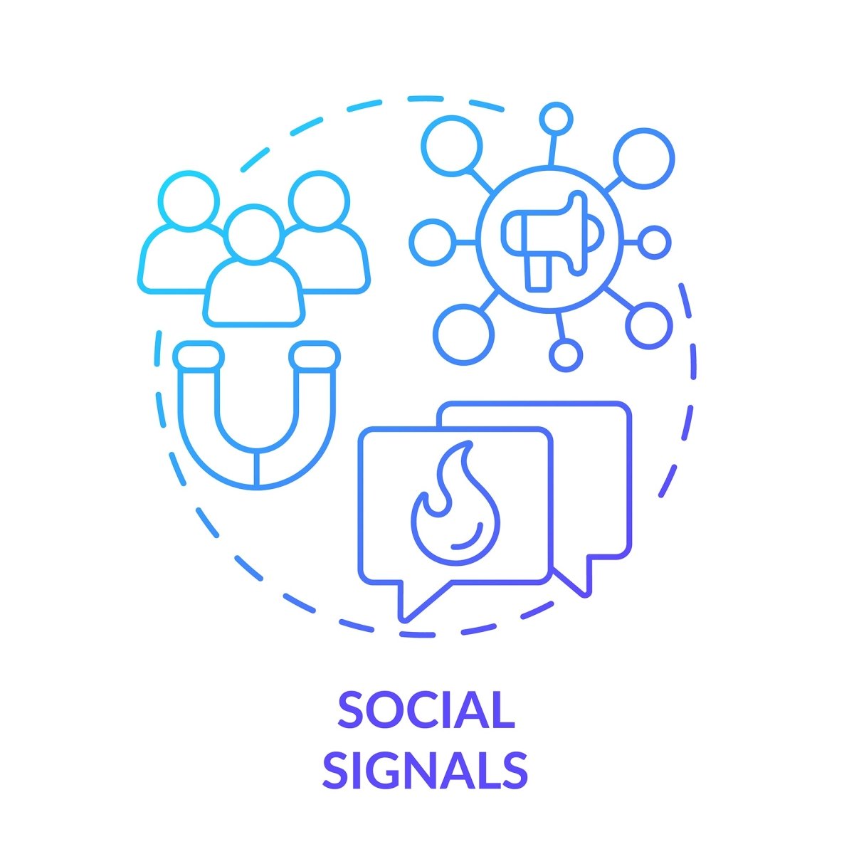SEO optimization concept icons bundle