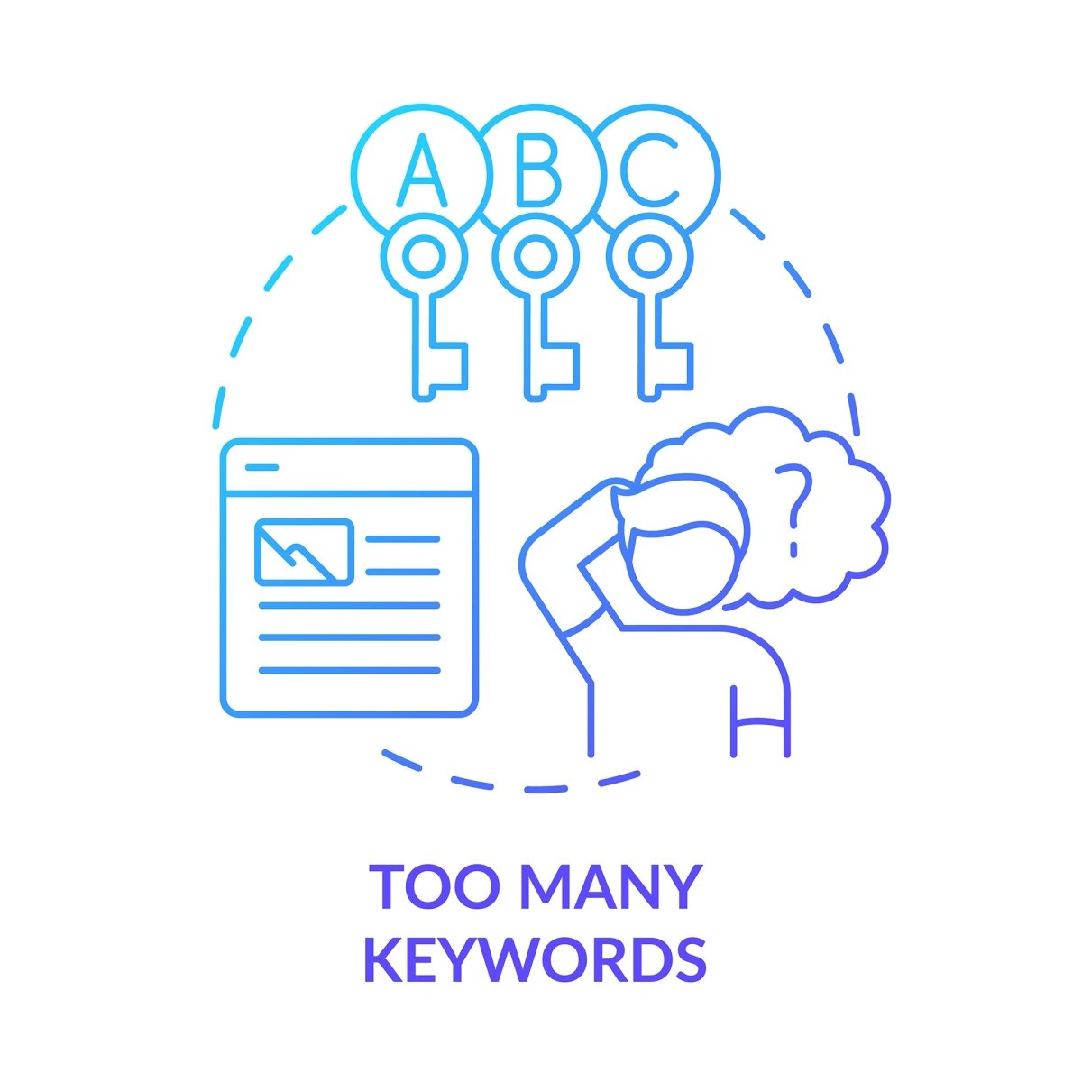 SEO optimization concept icons bundle