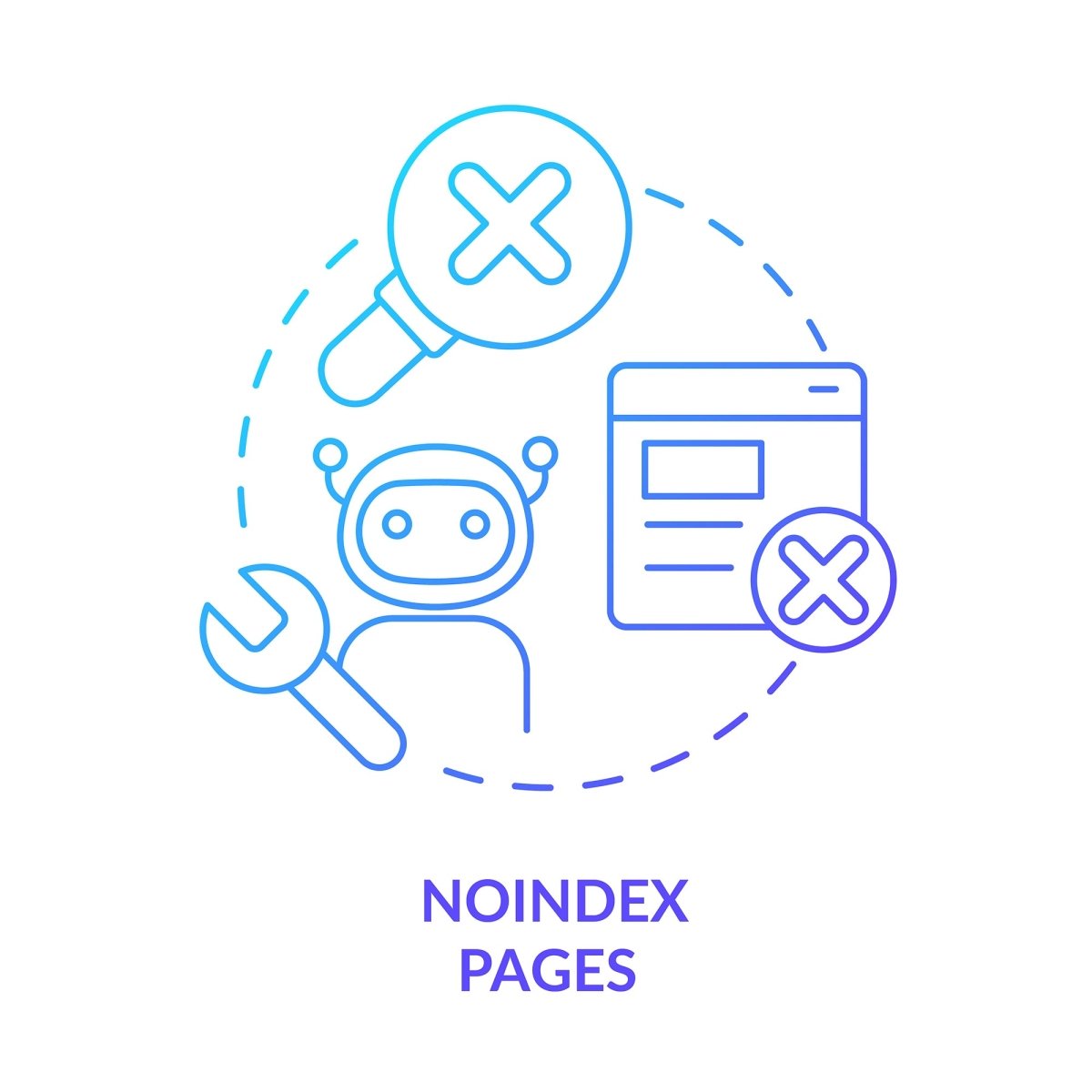 SEO optimization concept icons bundle