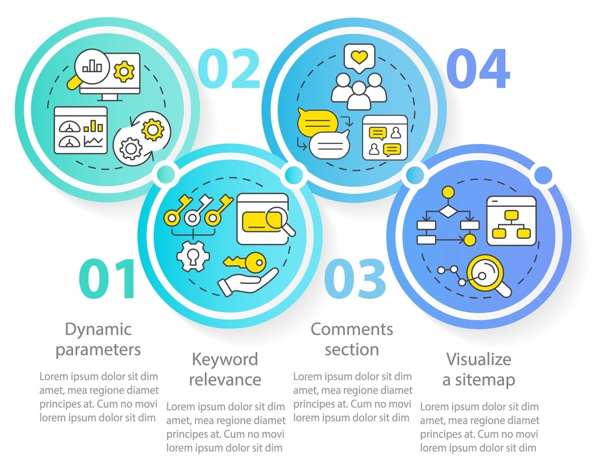 SEO optimization infographic template bundle