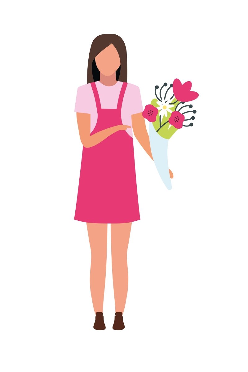Shopping flat concept illustration set