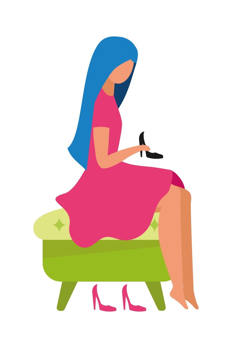 Shopping flat concept illustration set