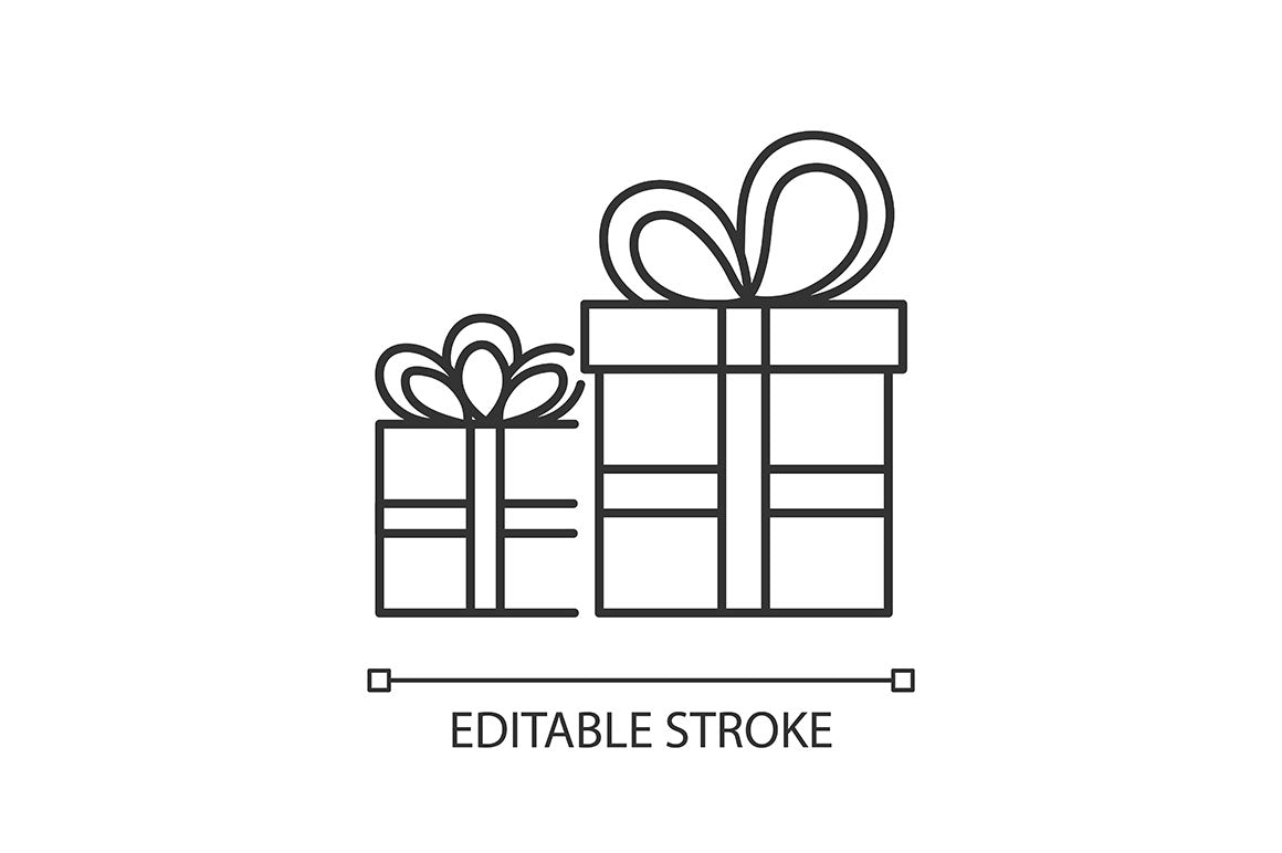 Shopping mall categories pixel perfect linear icons set