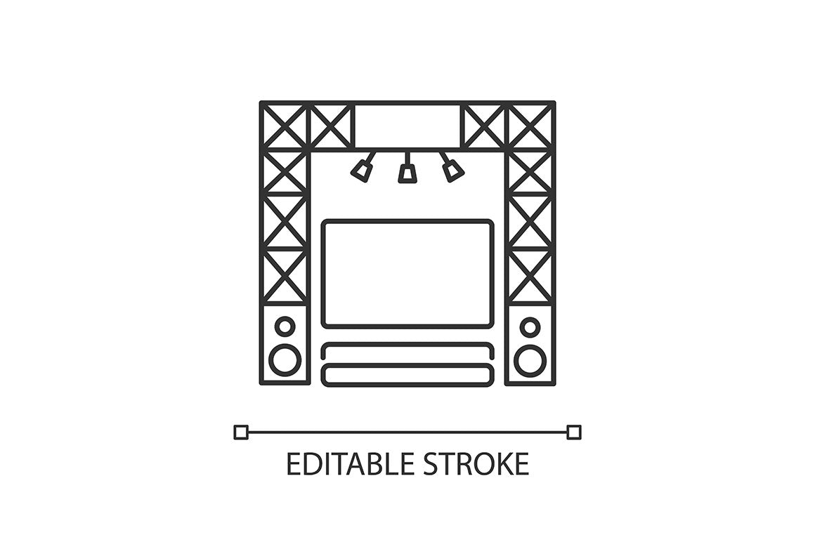 Shopping mall categories pixel perfect linear icons set