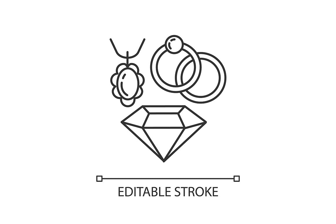 Shopping mall categories pixel perfect linear icons set