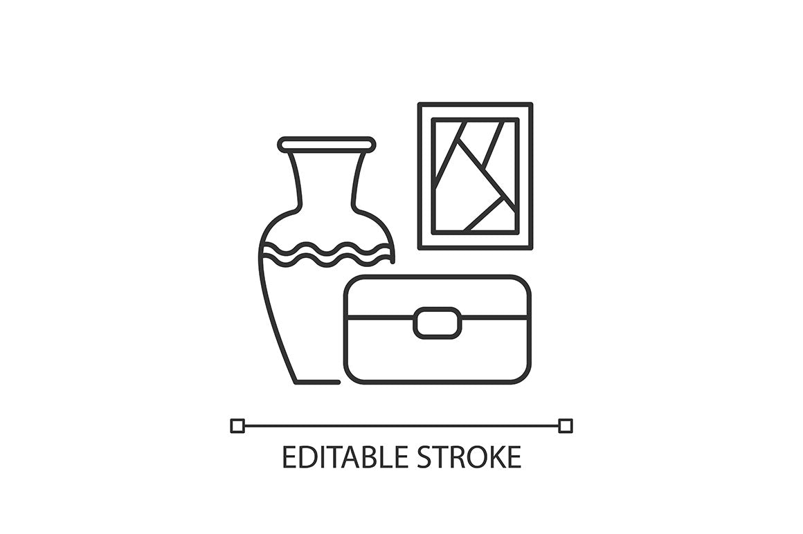 Shopping mall categories pixel perfect linear icons set