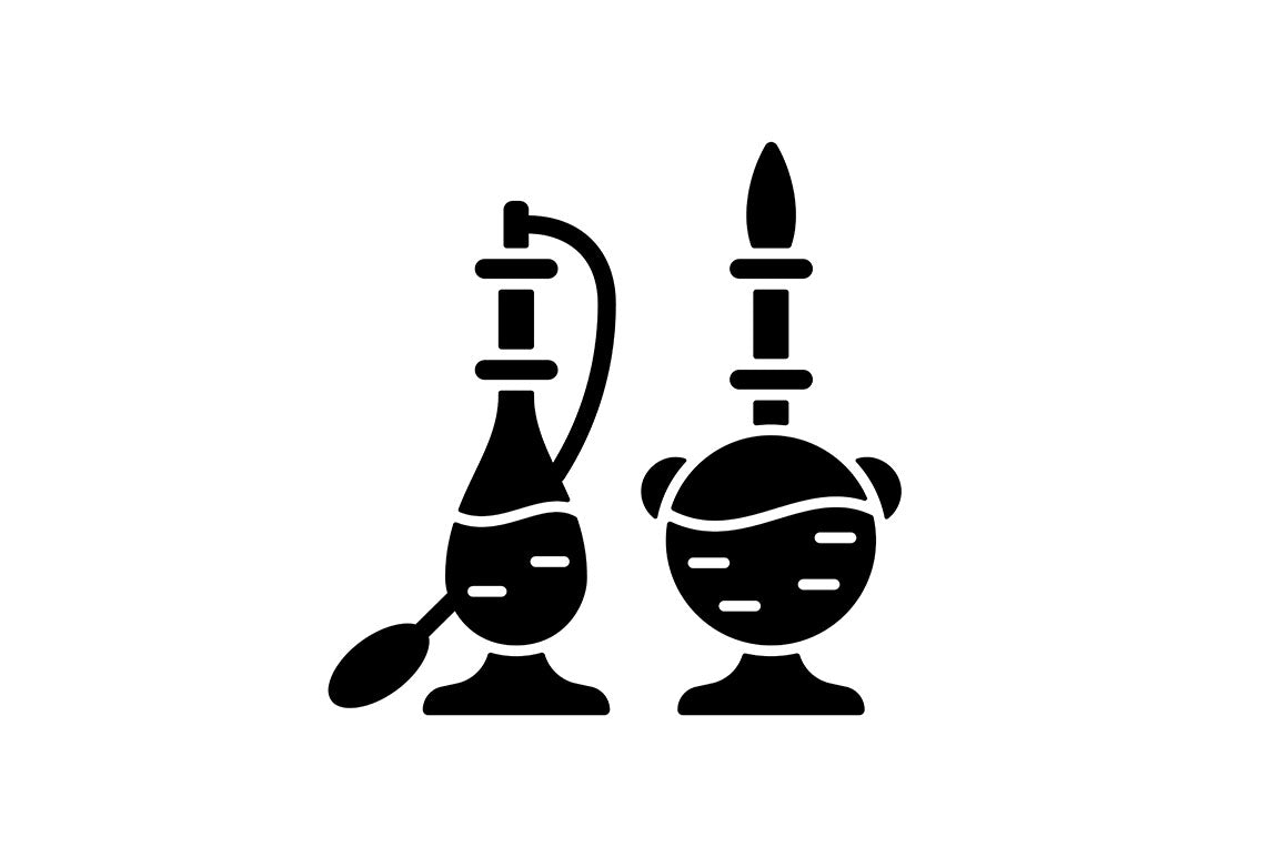 Singapore national symbols black glyph icons set