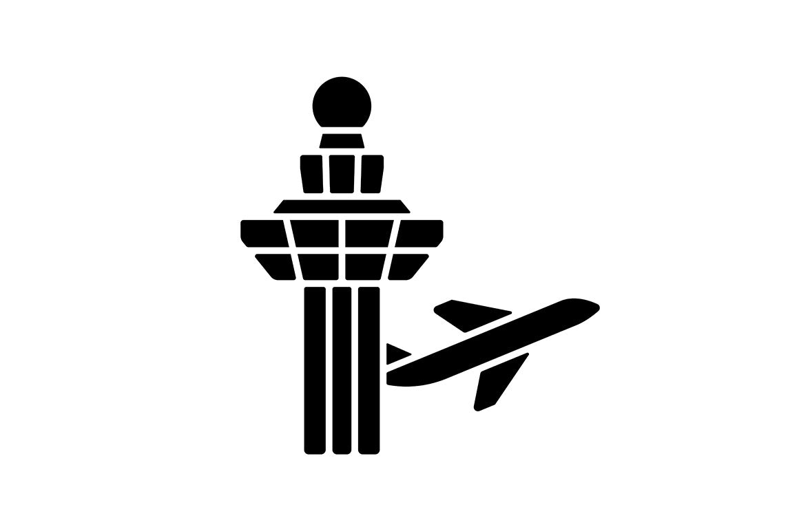 Singapore national symbols black glyph icons set