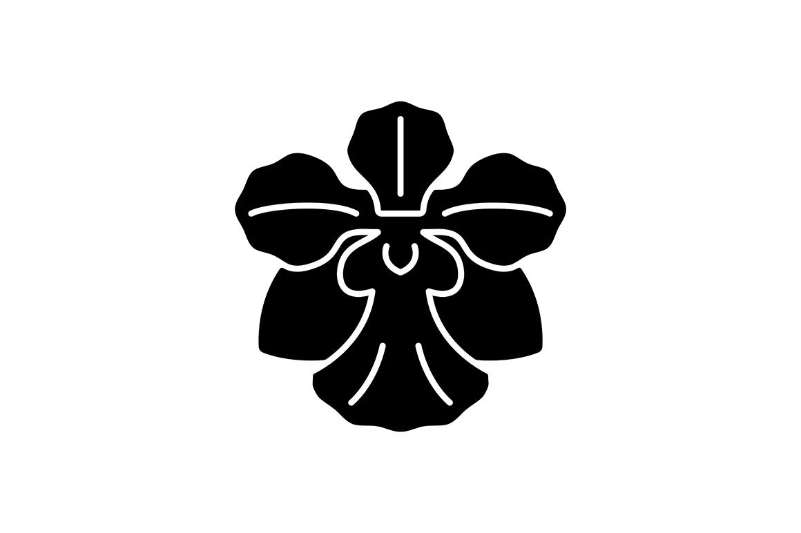 Singapore national symbols black glyph icons set