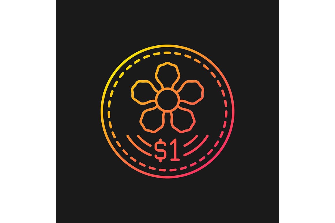 Singapore national symbols gradient icons set for dark and light mode