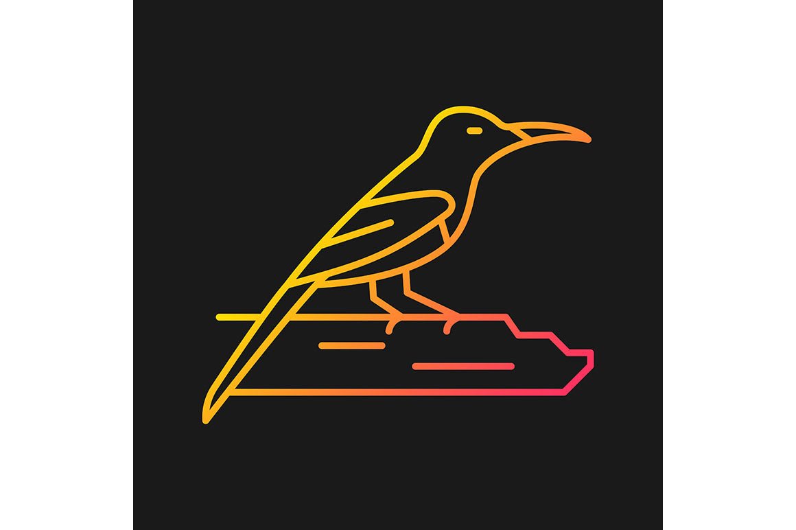 Singapore national symbols gradient icons set for dark and light mode