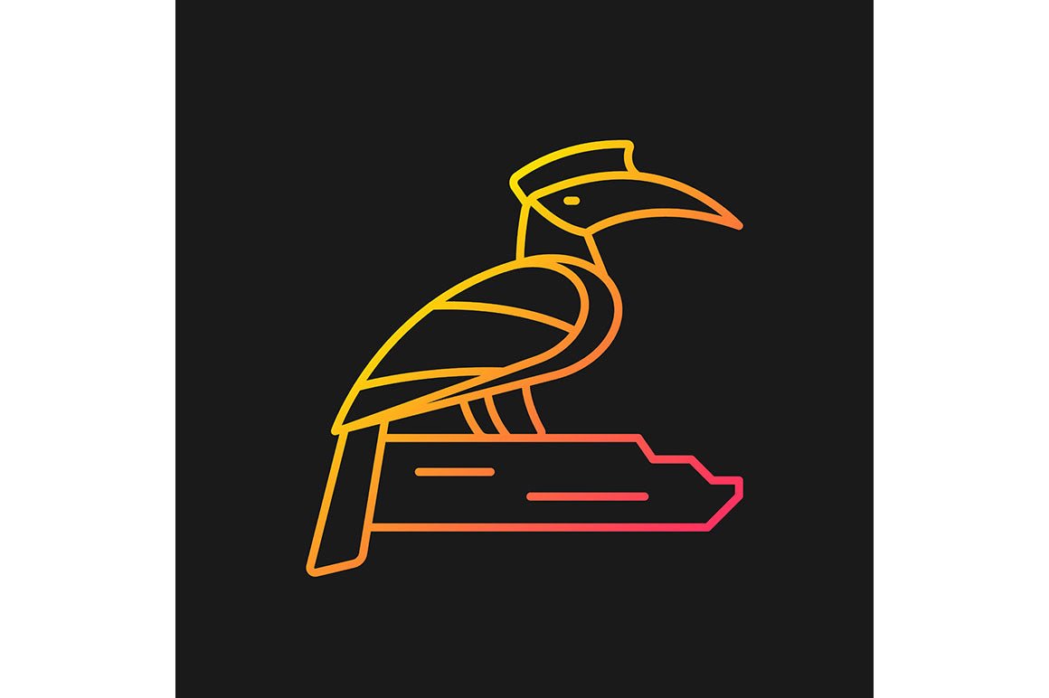 Singapore national symbols gradient icons set for dark and light mode
