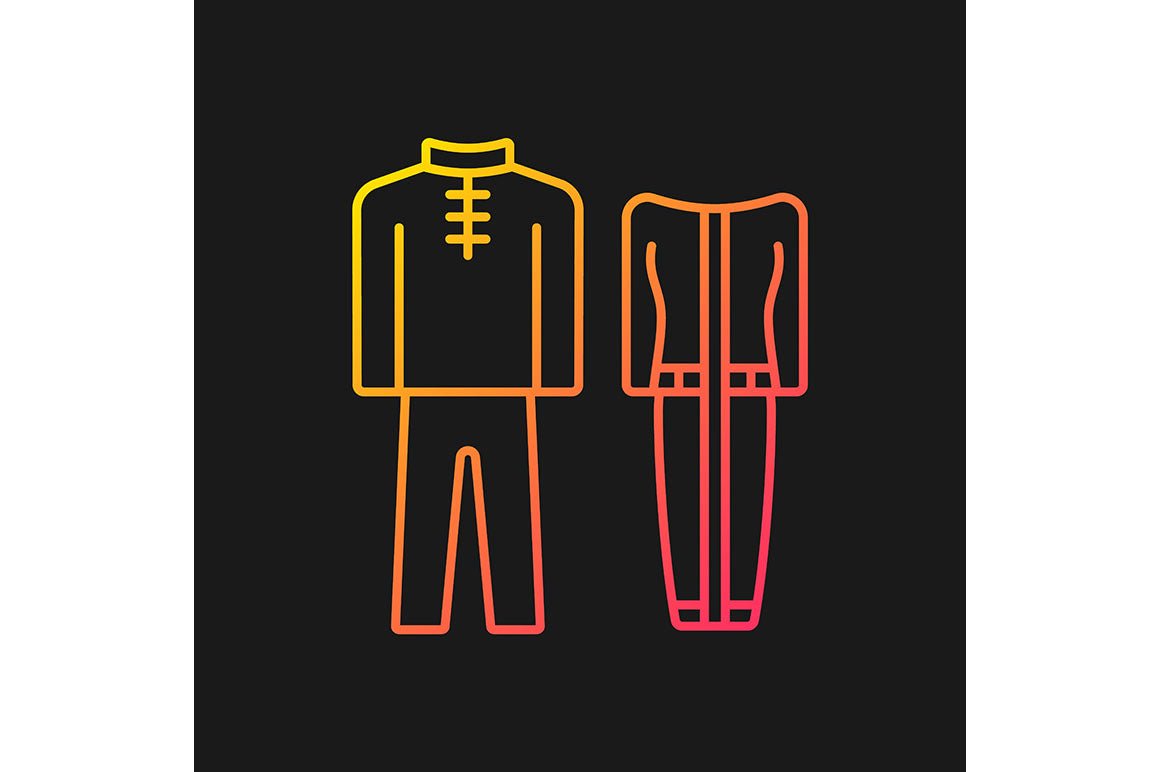 Singapore national symbols gradient icons set for dark and light mode