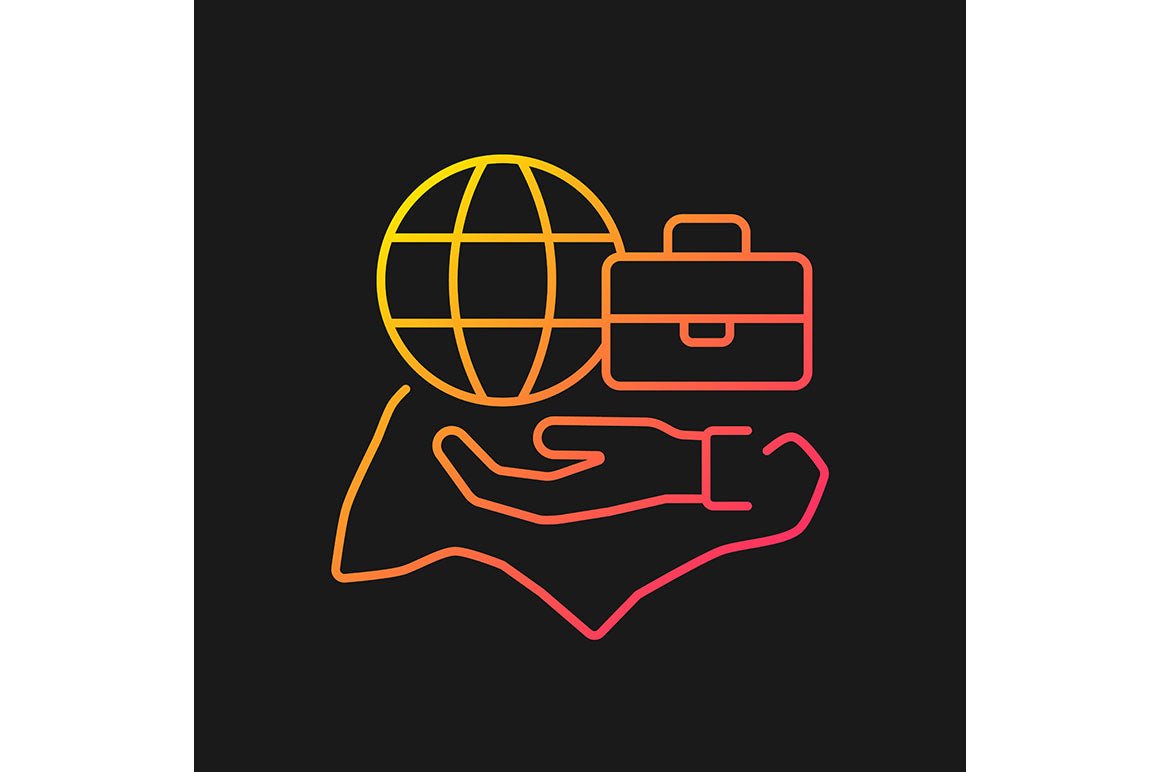 Singapore national symbols gradient icons set for dark and light mode