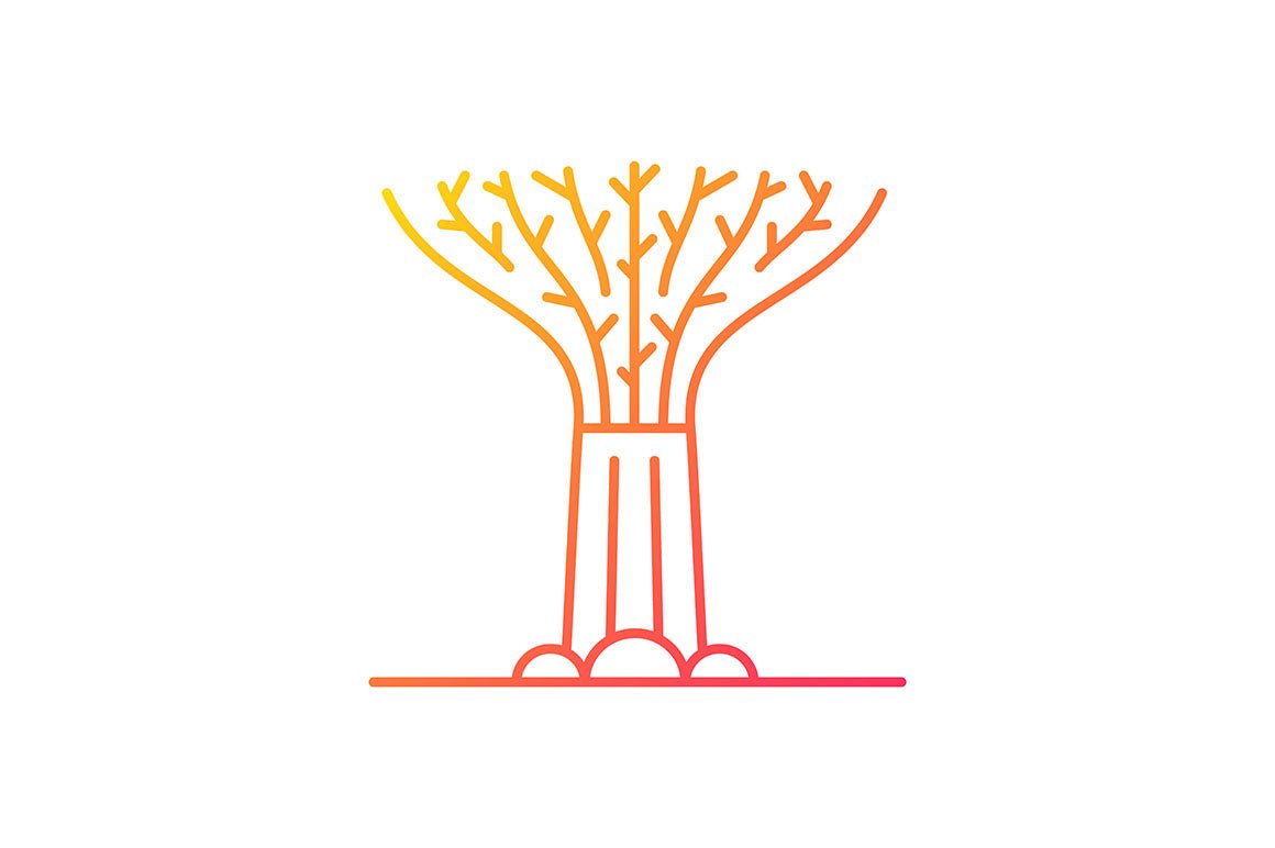 Singapore national symbols gradient icons set for dark and light mode
