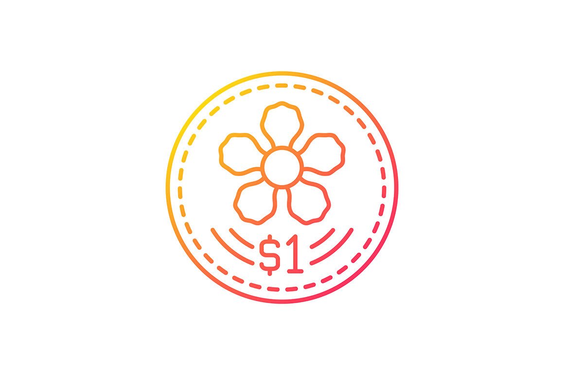 Singapore national symbols gradient icons set for dark and light mode