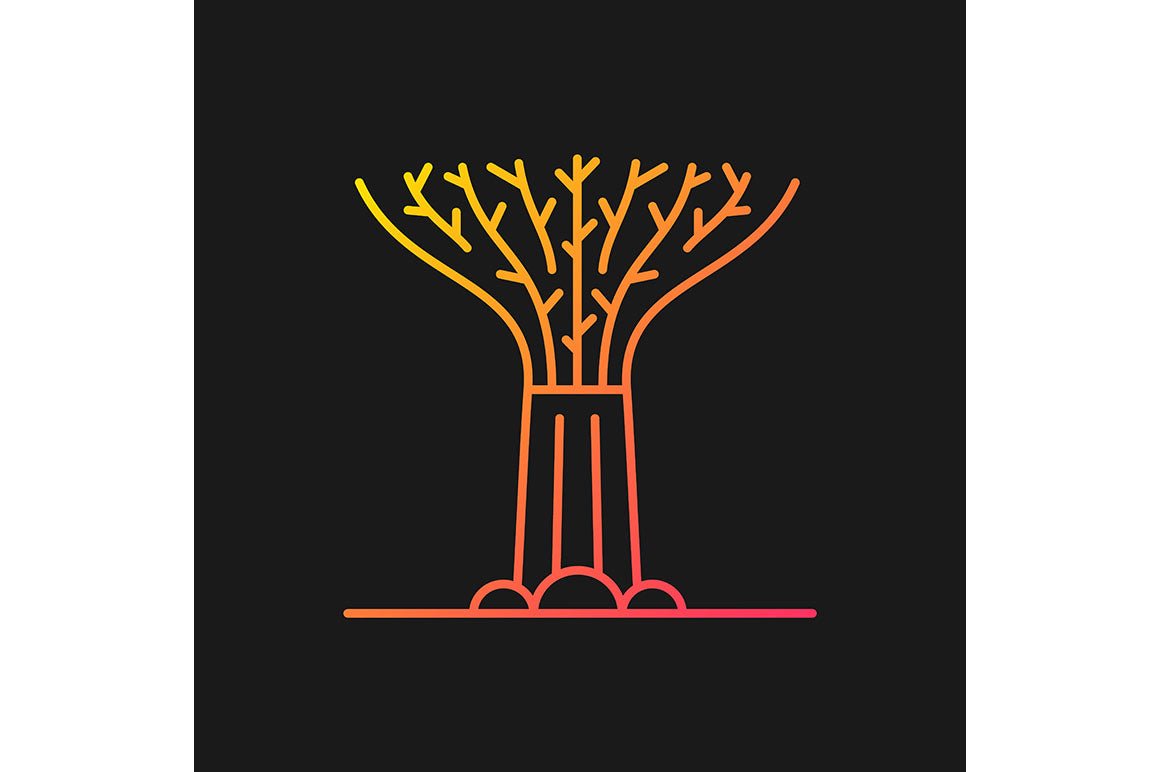 Singapore national symbols gradient icons set for dark and light mode