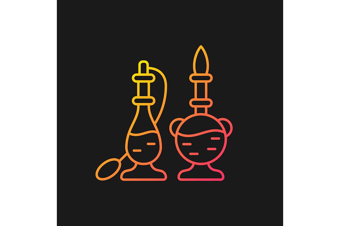 Singapore national symbols gradient icons set for dark and light mode