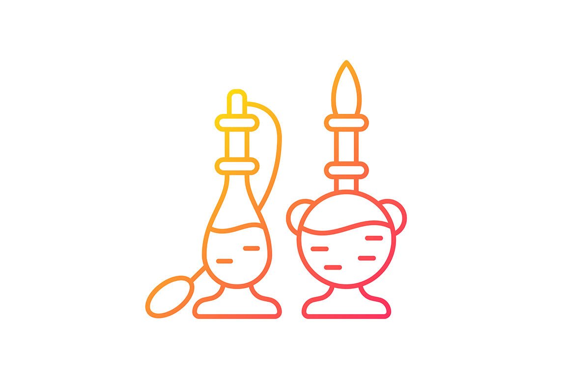 Singapore national symbols gradient icons set for dark and light mode