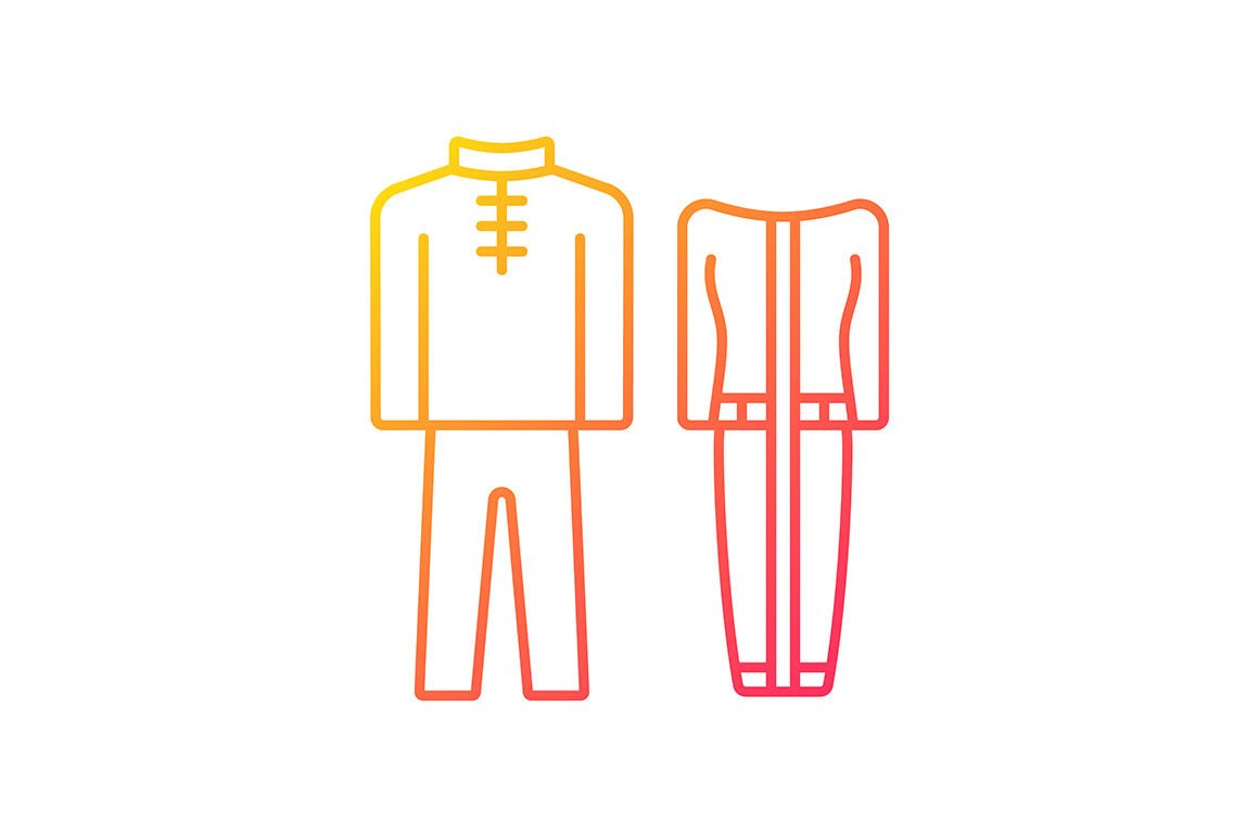 Singapore national symbols gradient icons set for dark and light mode