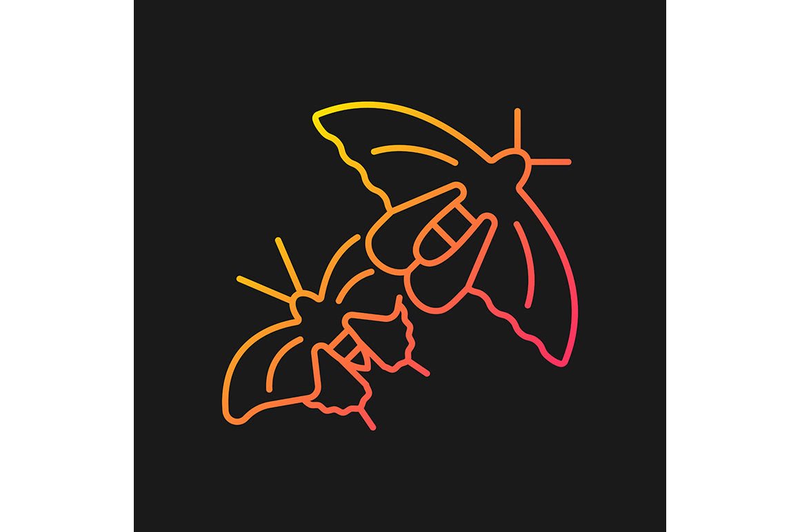 Singapore national symbols gradient icons set for dark and light mode
