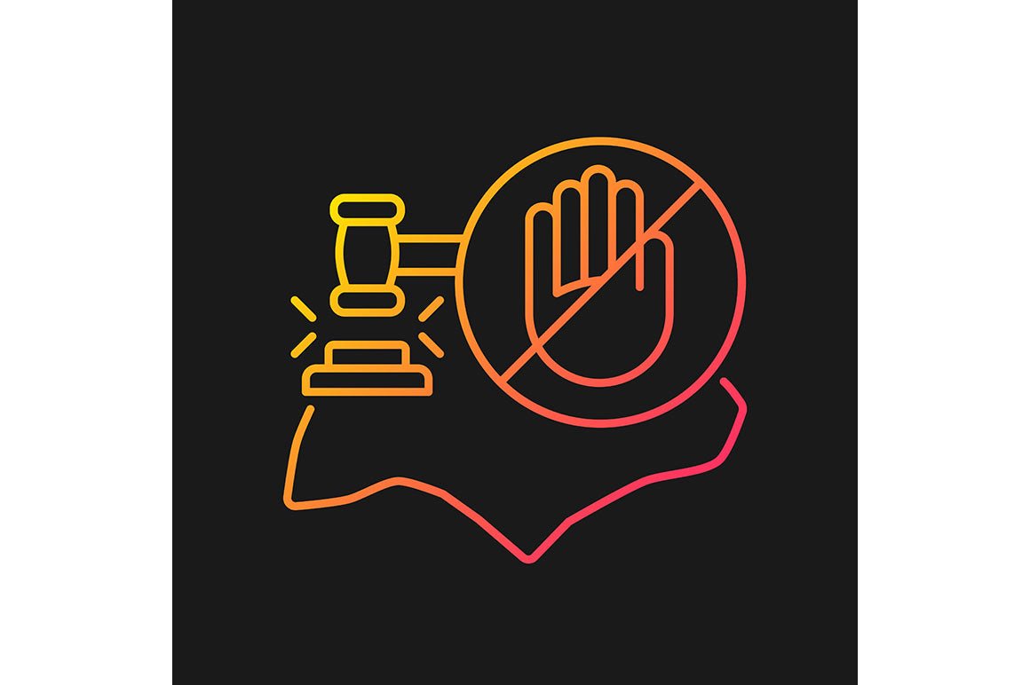 Singapore national symbols gradient icons set for dark and light mode