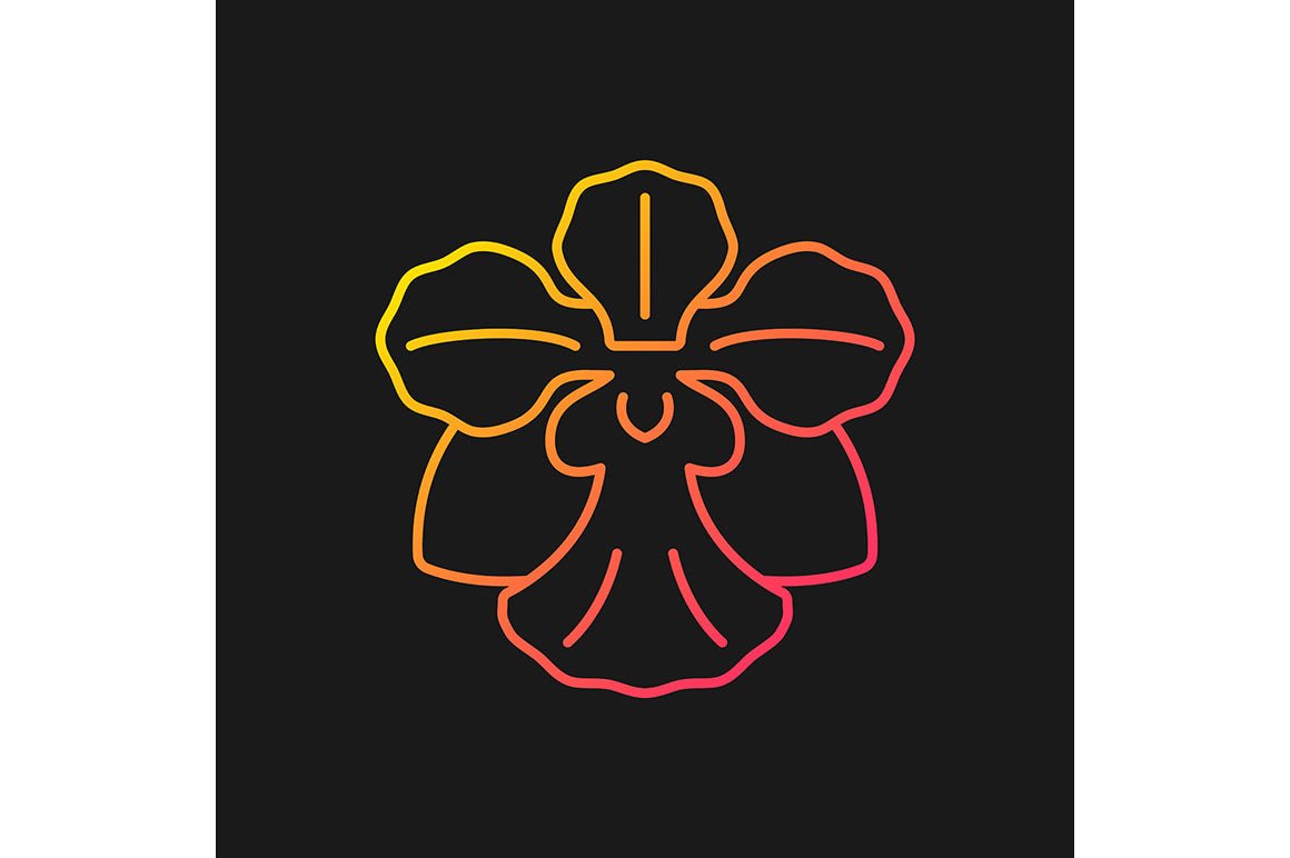Singapore national symbols gradient icons set for dark and light mode
