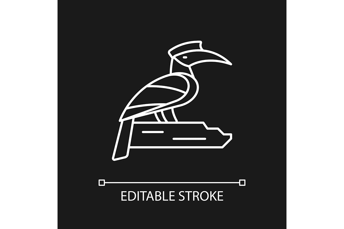 Singapore national symbols linear icons set for dark and light mode
