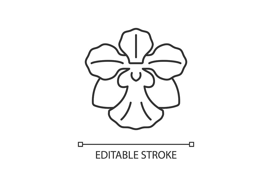 Singapore national symbols linear icons set for dark and light mode