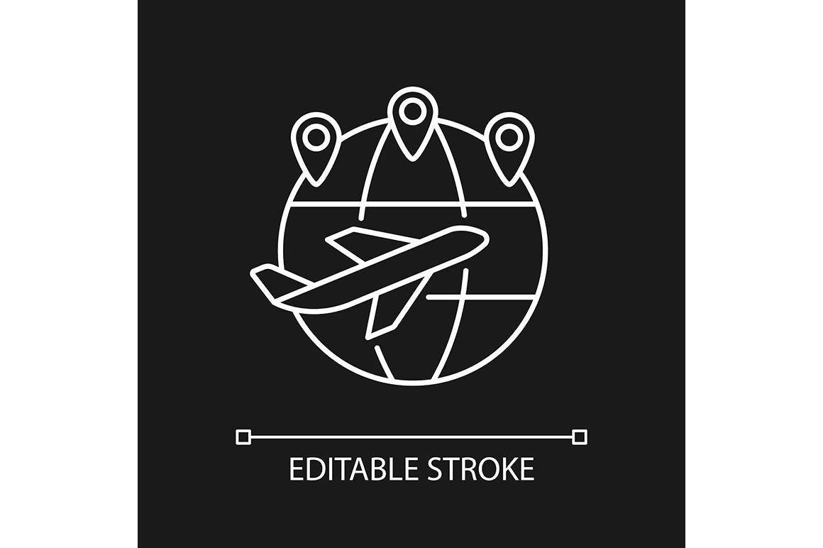 Singapore national symbols linear icons set for dark and light mode