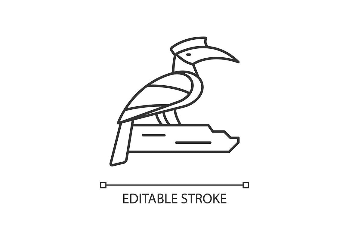 Singapore national symbols linear icons set for dark and light mode