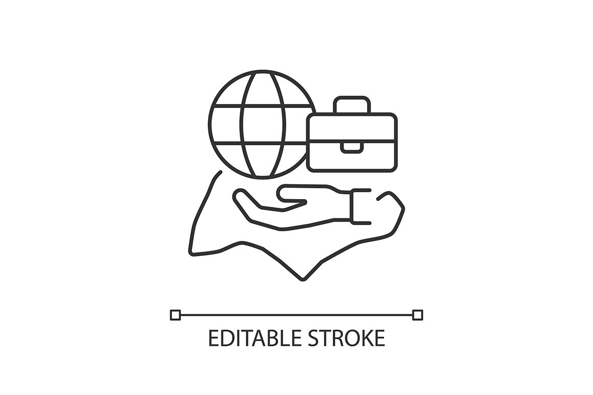 Singapore national symbols linear icons set for dark and light mode