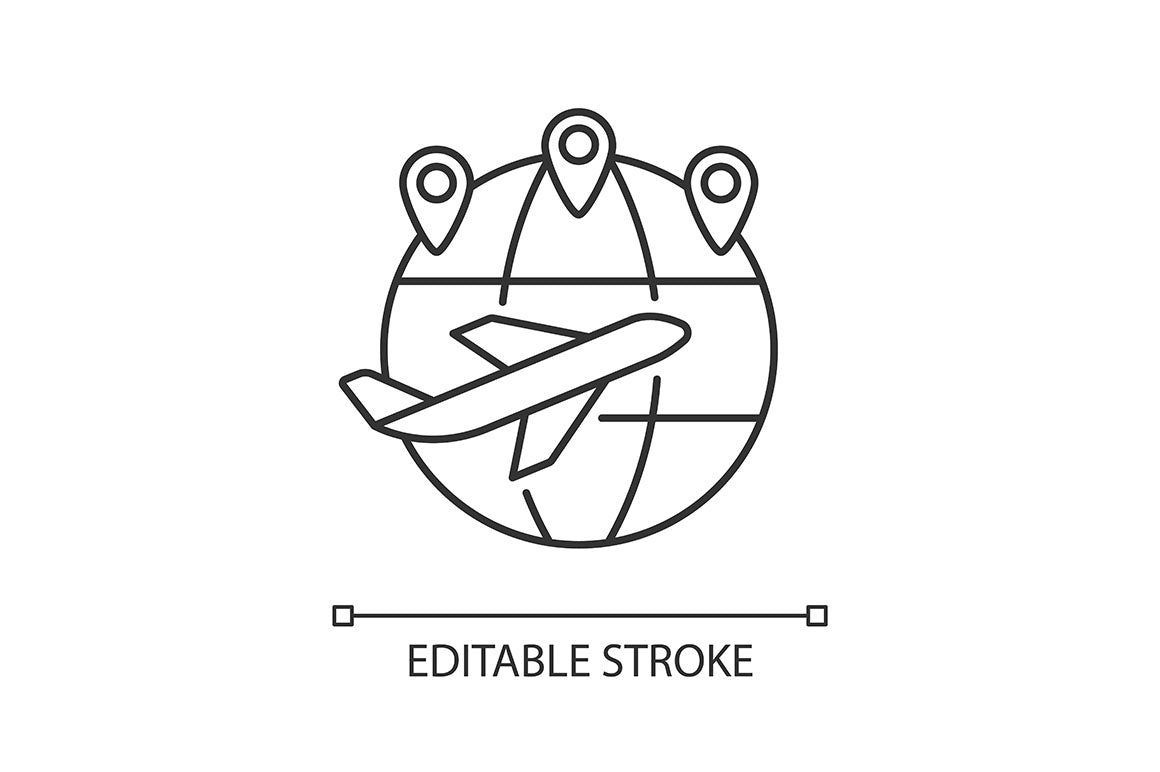 Singapore national symbols linear icons set for dark and light mode